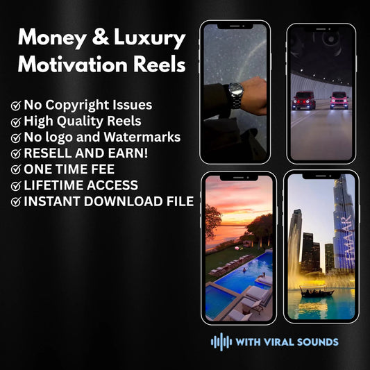30.000+ Viral Luxury Rich Lifestyle Videos Reels, Cars, Yacht, Plane, Millionaire, TikTok, Instagram, YouTube, Digital Marketing, MRR, PLR
